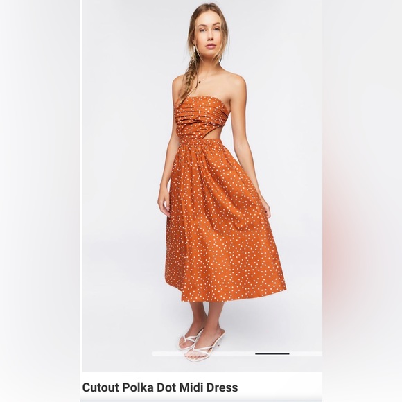 #617 ✅ polka dot midi dress - Picture 6 of 9